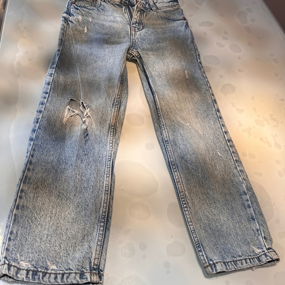 Zara Kids Light Blue Distressed Jeans